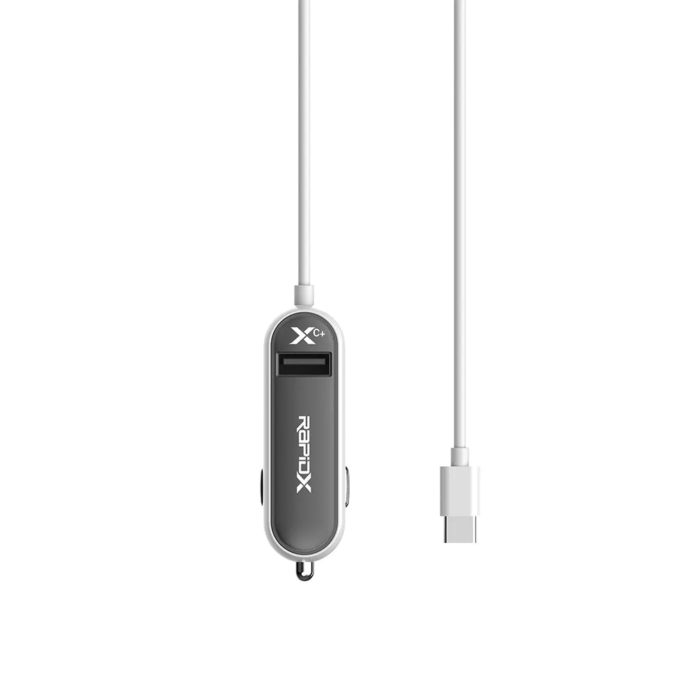 XCPlus Type C Charger with additional USB port -Grey