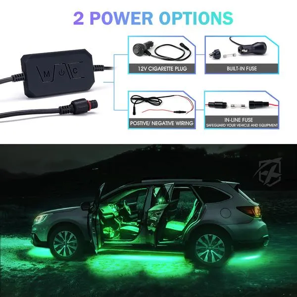Xprite LED RGB Underbody Glow Kit Fusion Series  with Remote Control and Bluetooth - UGL-62713-G1