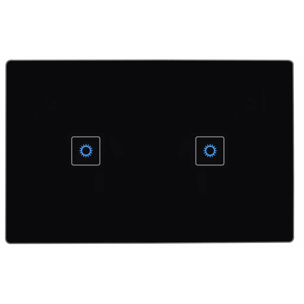 ZigBee Smart 2 Gang Switch for SmartThings, Hubitat and Philips Hue (Black)
